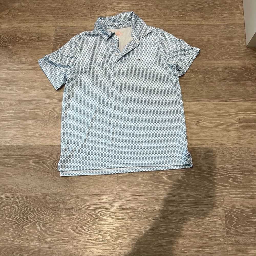 Men's Vineyard Vines Blue Patterned‎ Polo Shirt